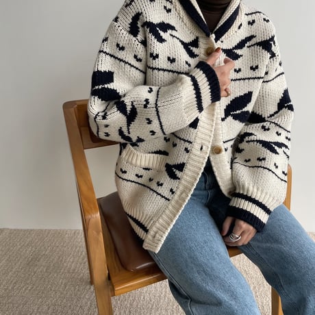 《予約販売》winter knit cardigan/2colors_nt1189