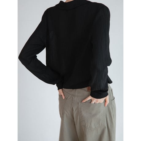 《予約販売》open sheer blouse/2colors_nb0390