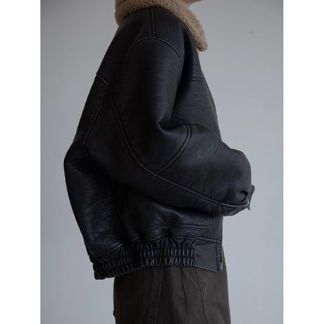 《予約販売》boa liner leather like jacket/2colors_no0411