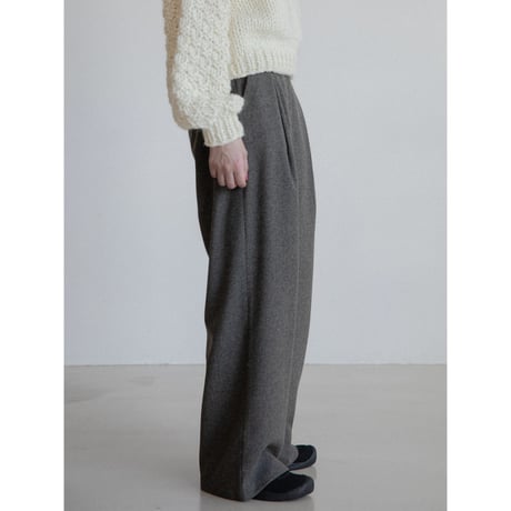 《予約販売》wool herringbone wide pants/2colors_np1057