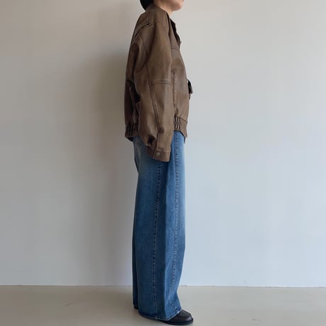 《予約販売》accent mannish eco leather jacket/2colors_no0360