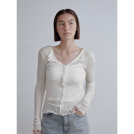 《予約販売》décolleté sheer tops/4colors_nt2505