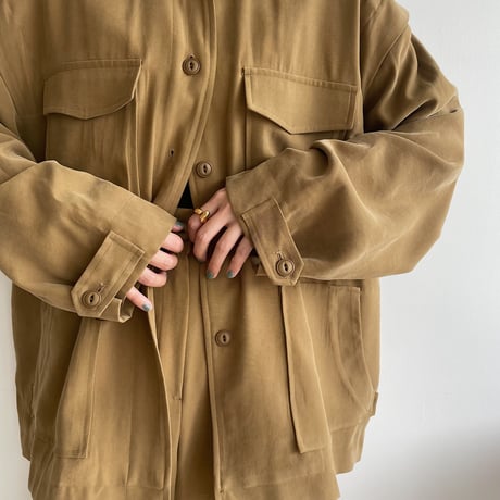 【nokcha original】2way military jacket/olive khaki_no0233