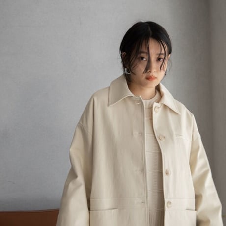 【nokcha original】block over knit/ivory_nt1264