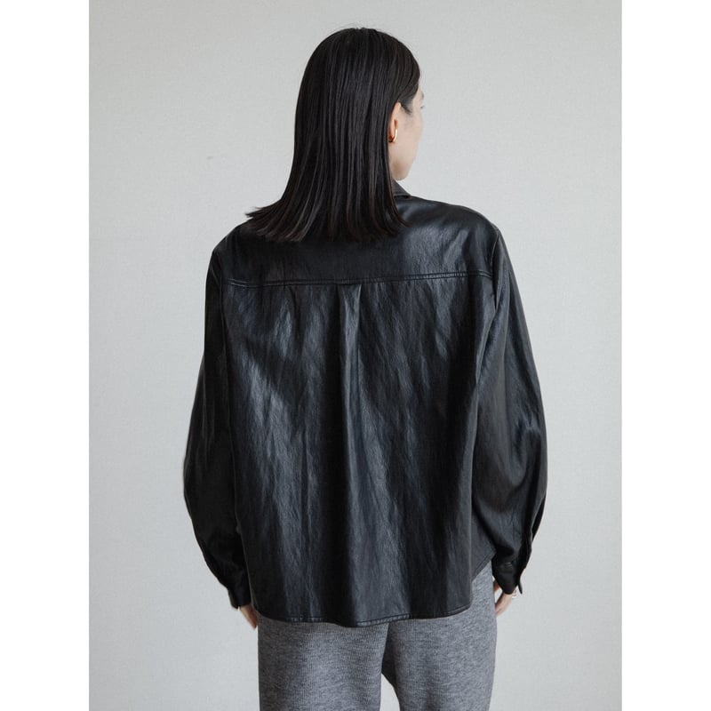 予約販売》leather like shirt/2colors_nb0340 | NOKCHA
