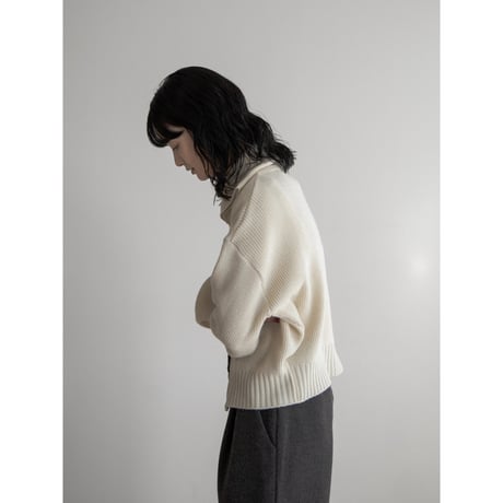 《予約販売》quality zip knit cardigan/2colors_no0398
