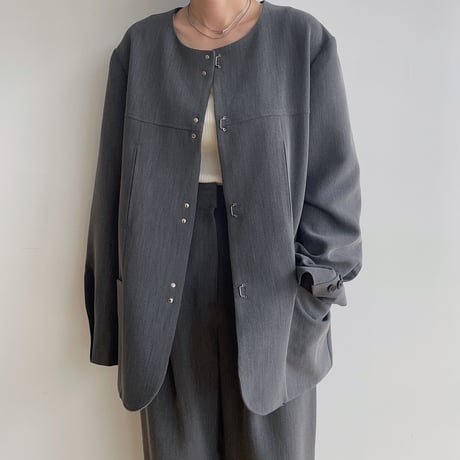 【nokcha original】mannish jacket/melange gray_no0313
