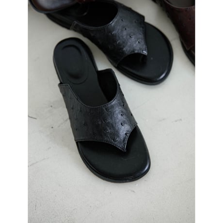 《予約販売》ostrich like thong sandals/2colors_na0795