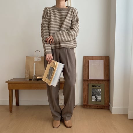 ✳︎予約販売✳︎border short knit_nt0185