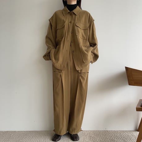 【nokcha original】2way pocket pants/olive khaki_np0666
