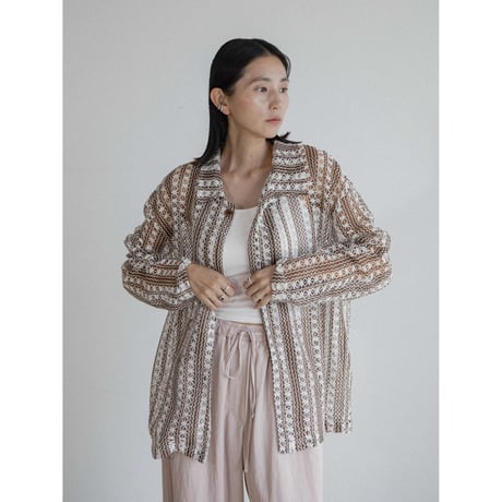 《予約販売》pattern knit shirt/2colors(unisex)_nb0325