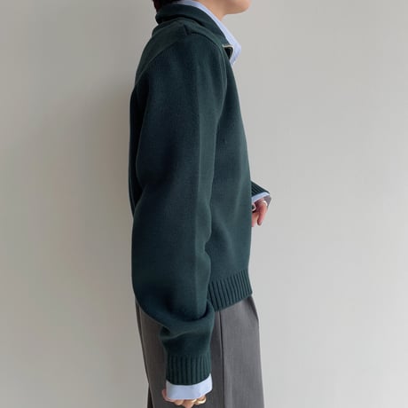 《予約販売》zip up simply knit/2colors_nt1928
