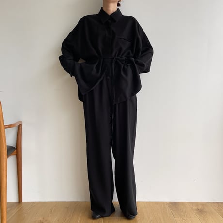 《予約販売》material tuck pants/2colors_np0676