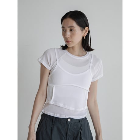 《予約販売》2set sheer accent tee/2colors_nt2315