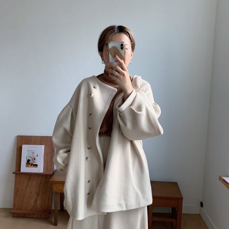 ✳︎予約販売✳︎puff middle coat/Ivory_no0031