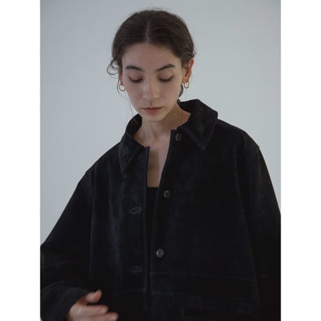 - AUTHENTIC series - real suède rich jacket/black_an0015