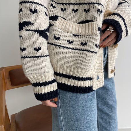《予約販売》winter knit cardigan/2colors_nt1189
