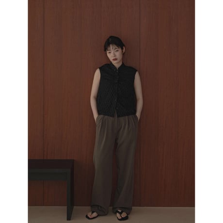 【NOKCHA original】minimal gather blouse/2colors_nb0245