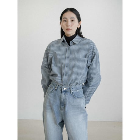 《予約販売》accent stripe shirt/2colors_nb0353