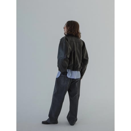 - AUTHENTIC series - throat latch fake leather jacket/black_an0018