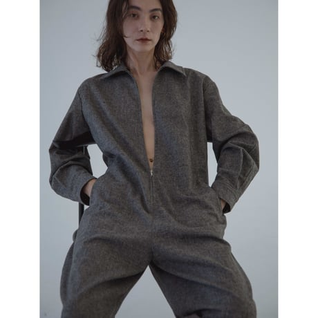 - AUTHENTIC series - classy jumpsuit/melange brown_an0024