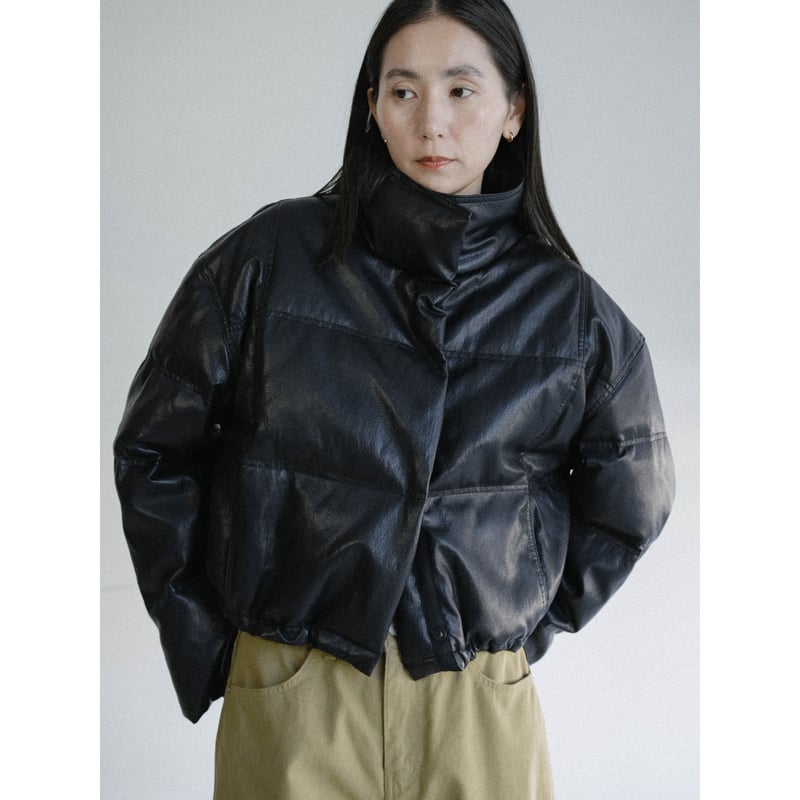 予約販売》leather like 2way down jacket/2colors_no0
