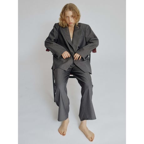 - AUTHENTIC series - accent oval tuck pants_an0055