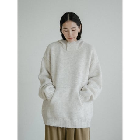 《予約販売》mannish over knit hoodie/2colors_nt2434