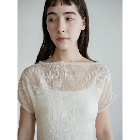 《予約販売》2way sheer jacquard blouse/2colors_nb0377