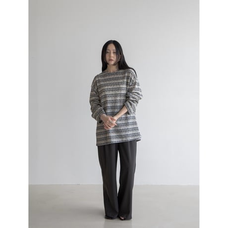 《予約販売》jacquard over tee/2colors(unisex)_nt2055