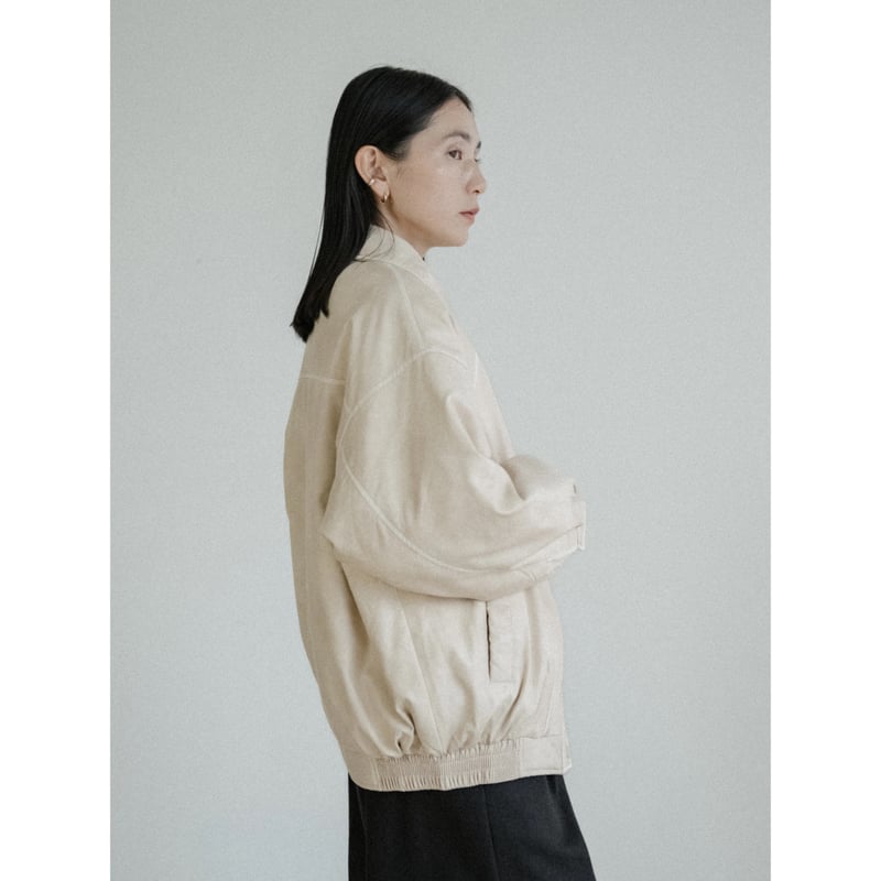 予約販売》quilting linner fake leather jacket/2colo