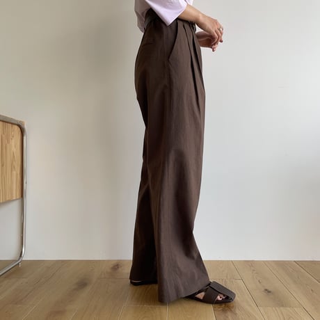 《予約販売》natural linen long pants/2colors_np0585