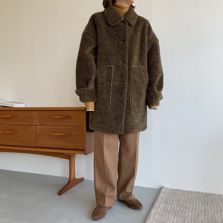 【nokcha original】boa mouton jacket/khaki_no0187