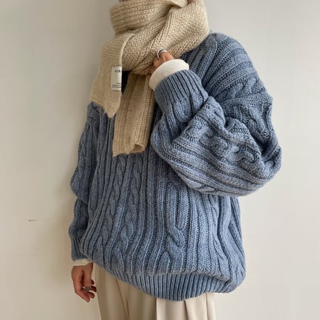 【nokcha original】nokcha wool muffler/3colors_na0467