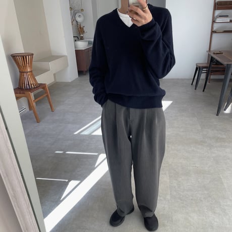 《予約販売》v neck simply knit/2colors_nt1904