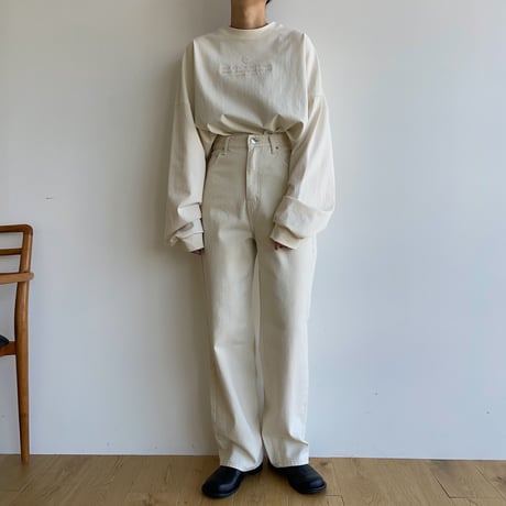 【nokcha original】“nc” pants/ivory_np0748