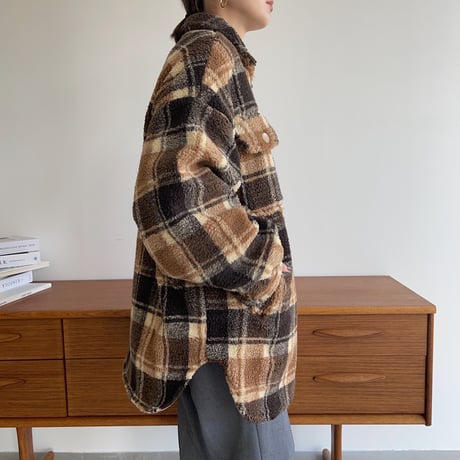 《予約販売》check boa jacket_no0170