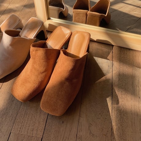 《予約販売》suède heel sabo/2colors_na0219