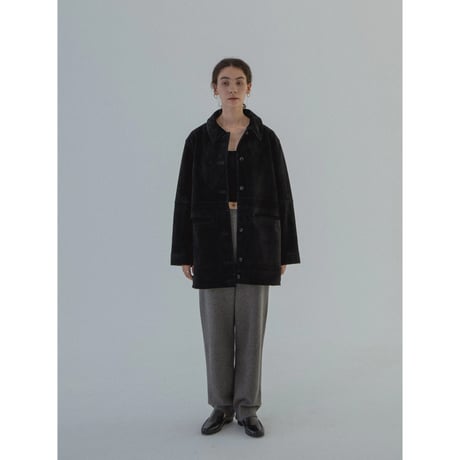 - AUTHENTIC series - real suède rich jacket/black_an0015