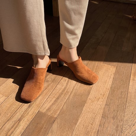 《予約販売》suède heel sabo/2colors_na0219