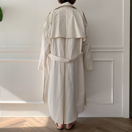 【NOKCHA  original】over trench coat /ivory_no0005