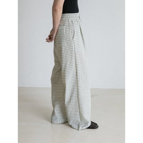 《予約販売》light check tuck pants/2colors_np1243