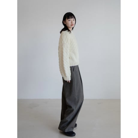 《予約販売》wool herringbone wide pants/2colors_np1057