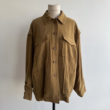 【nokcha original】2way military jacket/olive khaki_no0233
