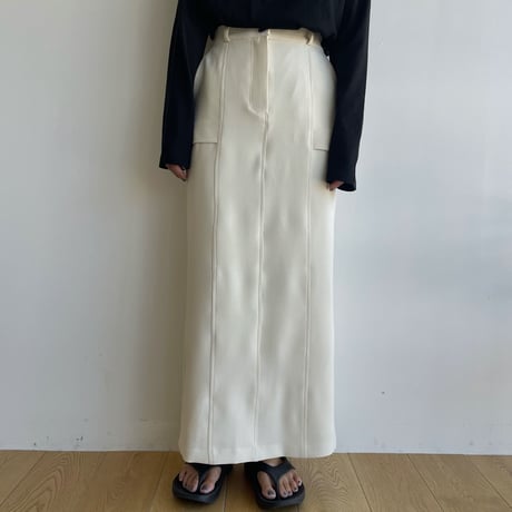 【nokcha original】material long skirt/2colors_ns0086