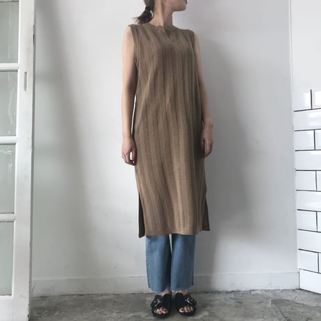リブニットワンピース/2colors