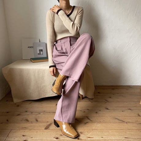 《予約販売》bi-color lib knit/2colors_nt0819