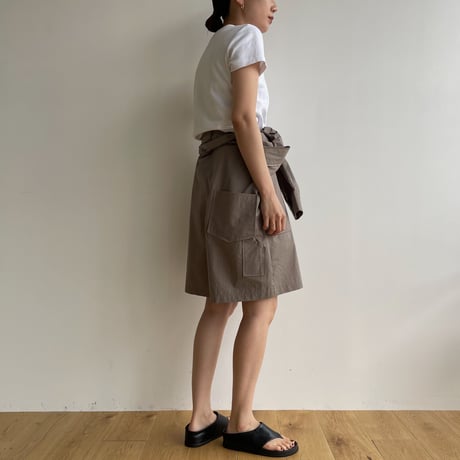 【nokcha original】mannish half jumpsuit/graige_np0800