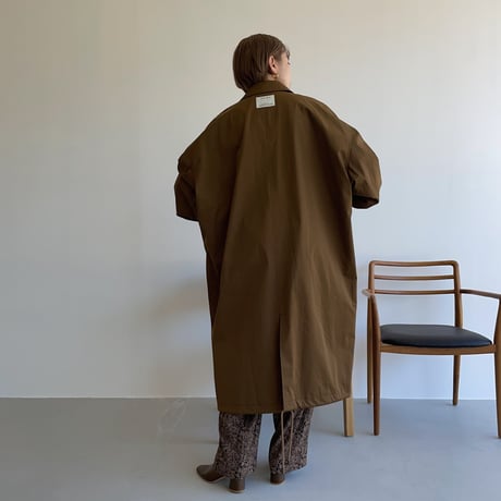 【nokcha original】long coach jacket/brown_no0165