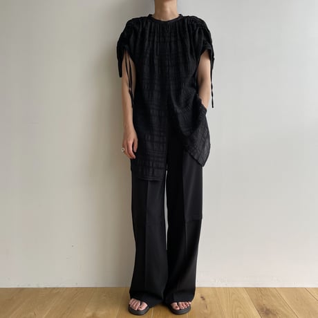 【nokcha original】mulch jacquard blouse/black_nb0156